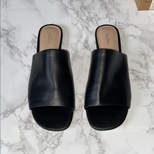 Aldo Black Slip Ons